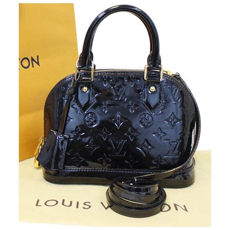 louis vuitton alma bb black vernis|Louis Vuitton Alma monogram.